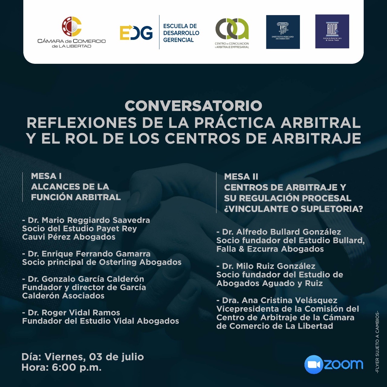 Evento Mario Reggiardo Camara La Libertad